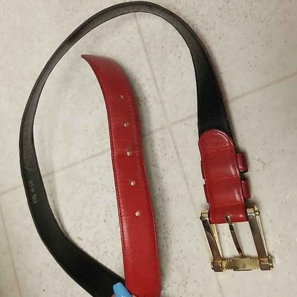 Vintage Leather Belt (red) - Picture 7 of 8